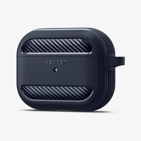 ACS05482 - Apple AirPods Pro 2 Case Rugged Armor in matte black showing the front